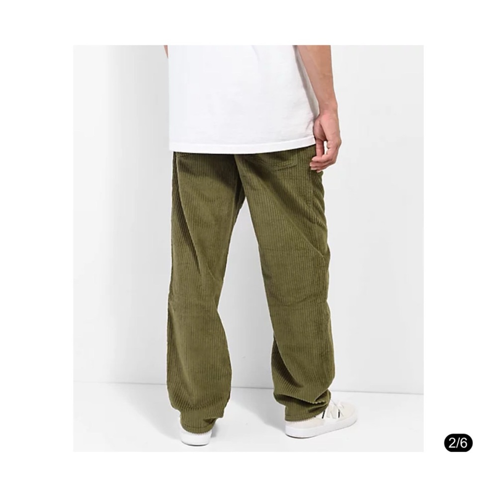 Monet olive green corduroy skater pants 28/28